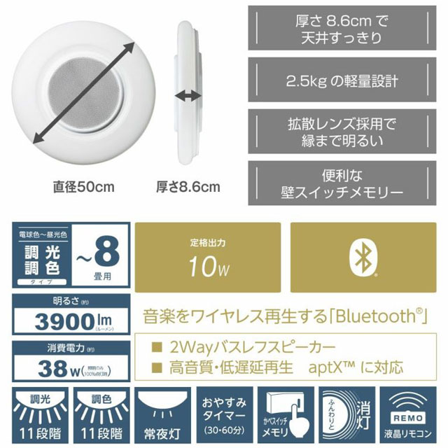 よろずやマルシェ本店 | ルミナス Bluetoothスピーカー搭載シーリング